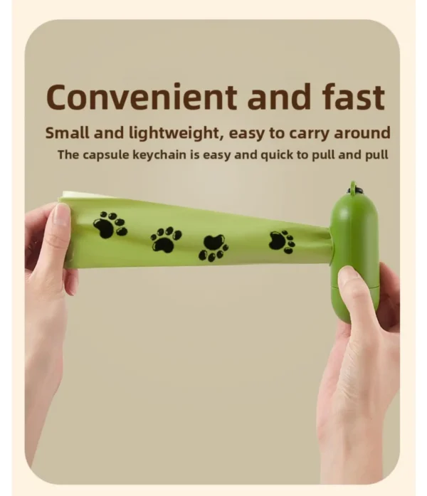 PetTrekGo Portable Dog Poop Bag Dispenser with 15-Count Leak-Proof Waste Bags Refill Roll – Tactical Green Clip-On Holder (Free Shipping)