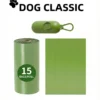 PetTrekGo Portable Dog Poop Bag Dispenser with 15-Count Leak-Proof Waste Bags Refill Roll – Tactical Green Clip-On Holder (Free Shipping)