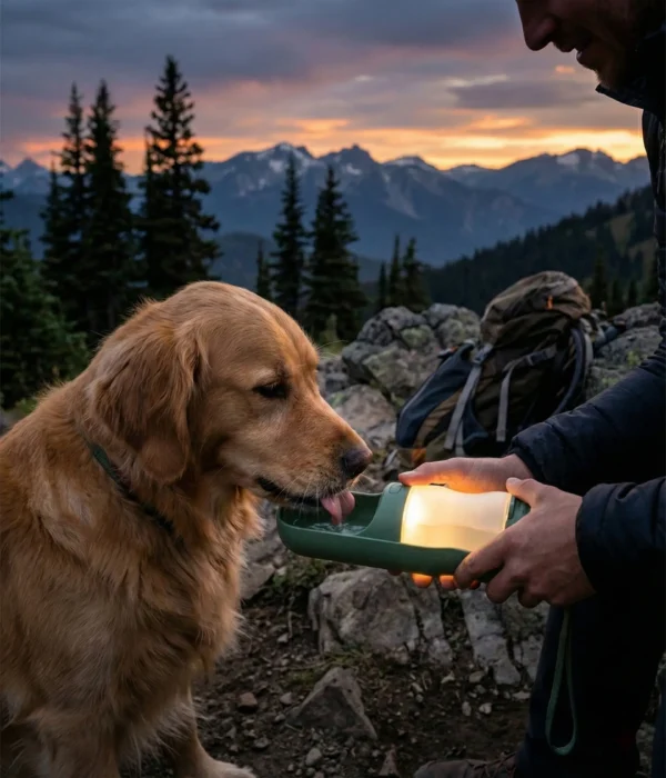 pettrekgo-illuminated-2-in-1-dog-water-bottle (18) PetTrekGo Illuminated 350ml Dog Water Bottle – Portable Leak-Proof Pet Dispenser with Integrated LED Night Light for Night Walks & Camping