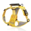 Bright yellow dog harness with handle