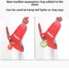 Red dog harness with attachment ring