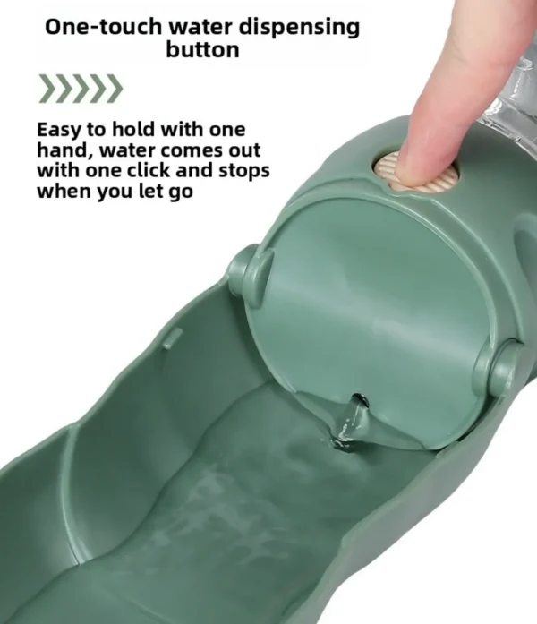 PetTrekGo Tactical 2-in-1 Portable Dog Water Bottle & Food Container – Leak-Proof Travel Dispenser with Metal Carabiner for Hiking & Outdoor Adventures