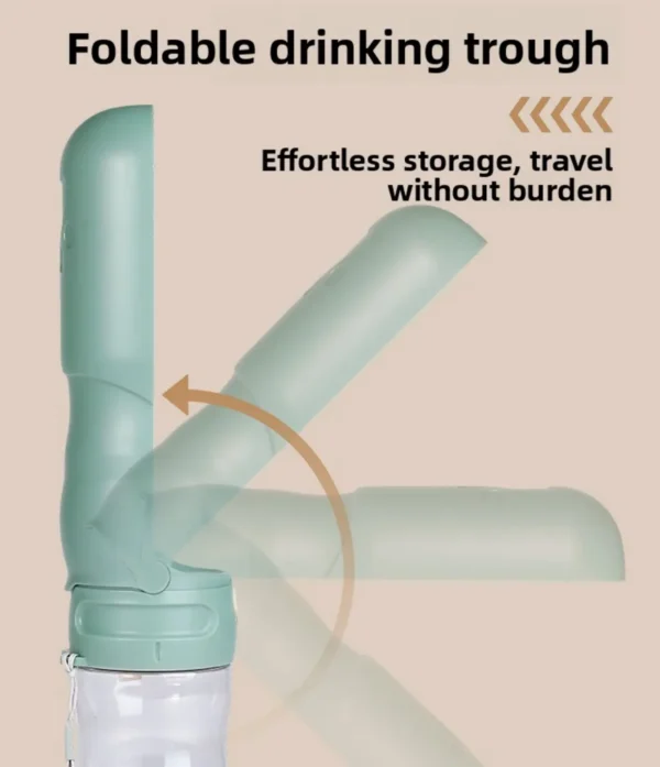 PetTrekGo Tactical 2-in-1 Portable Dog Water Bottle & Food Container – Leak-Proof Travel Dispenser with Metal Carabiner for Hiking & Outdoor Adventures