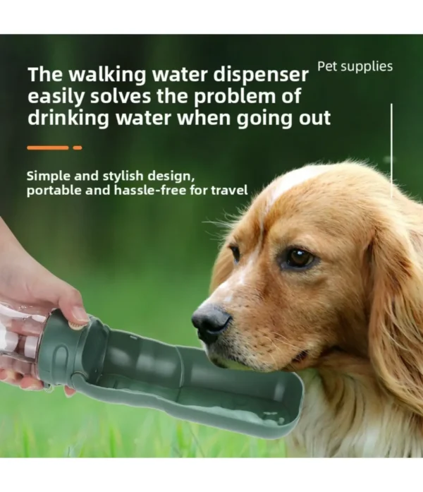 PetTrekGo Tactical 2-in-1 Portable Dog Water Bottle & Food Container – Leak-Proof Travel Dispenser with Metal Carabiner for Hiking & Outdoor Adventures