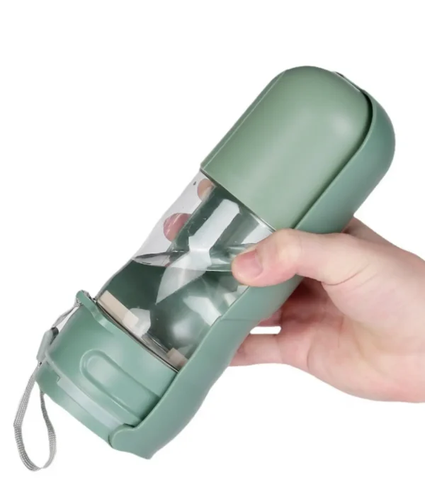 PetTrekGo Tactical 2-in-1 Portable Dog Water Bottle & Food Container – Leak-Proof Travel Dispenser with Metal Carabiner for Hiking & Outdoor Adventures